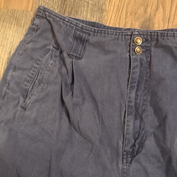 gloria Vanderbilt Signature Label blue pleated trouser Pants size 14 - Picture 2 of 5